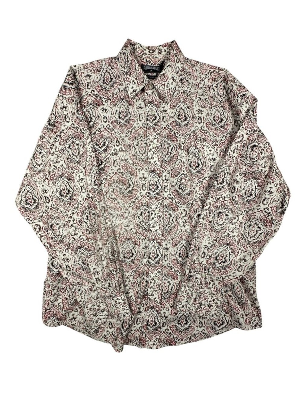 Panhandle Slim Mens Western Button-Up Shirt Paisley Print Cotton Long Sleeve L - Picture 2 of 7